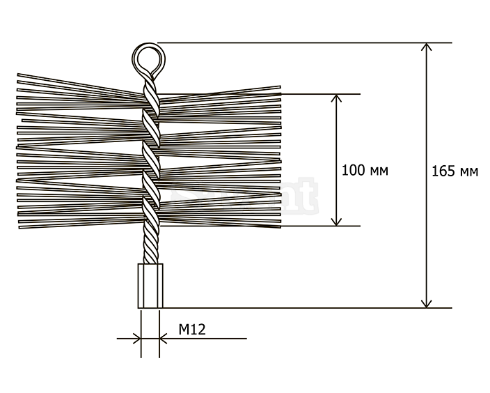 Savent 220 mm metal brush for chimney cleaning. Фото 8